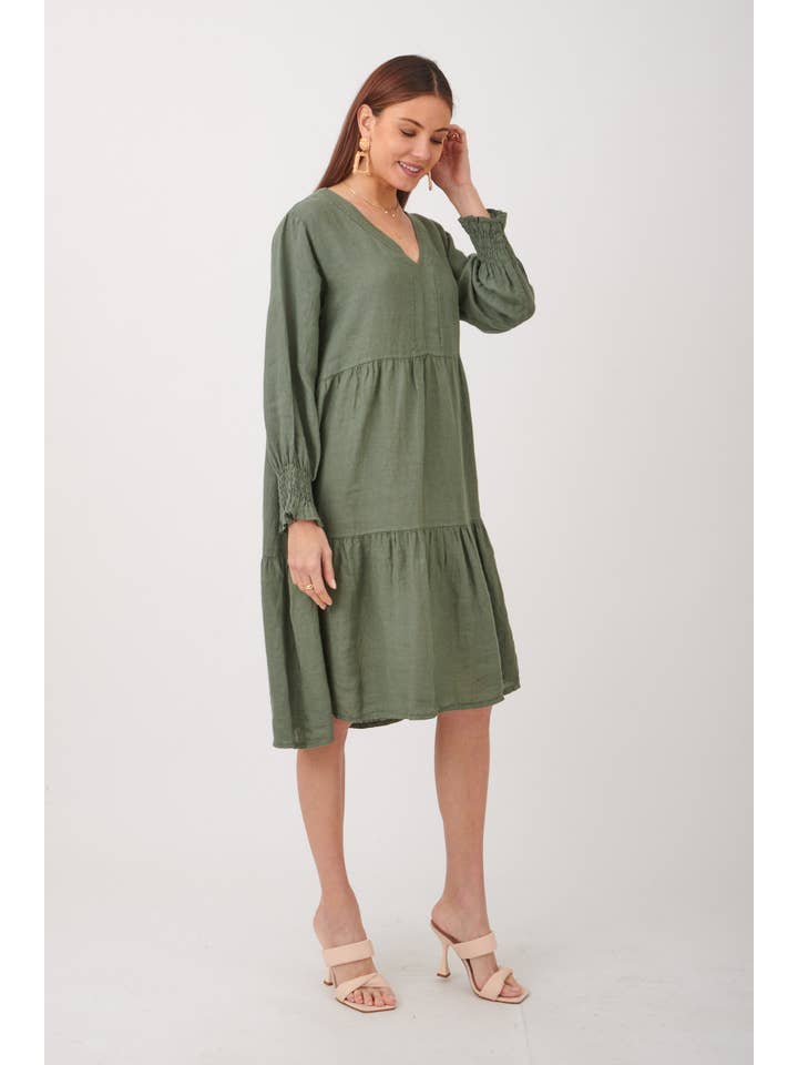 ORNELLA PARIS - Vente Robe – femme - Robe en lin LEL-R52236