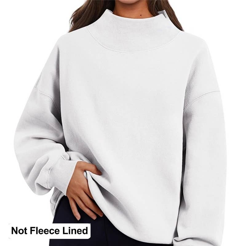 FurDecoration - Wholesale Sweatshirt - Women's - Solid Color High Neck Sweatshirt18