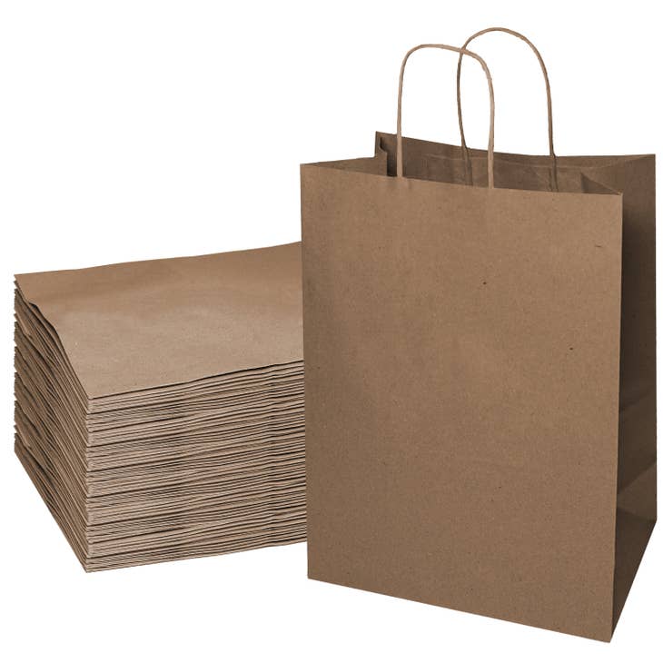 Bolsa de papel kraft impresa personalizada, bolsa de pan de papel
