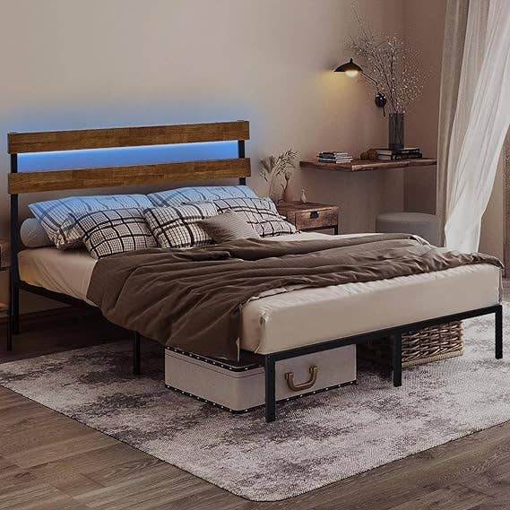 OUVR - Wholesale Bedroom Furniture - Queen Bed Frame, Platform Bed Frame with Headboard, Bed Fram13