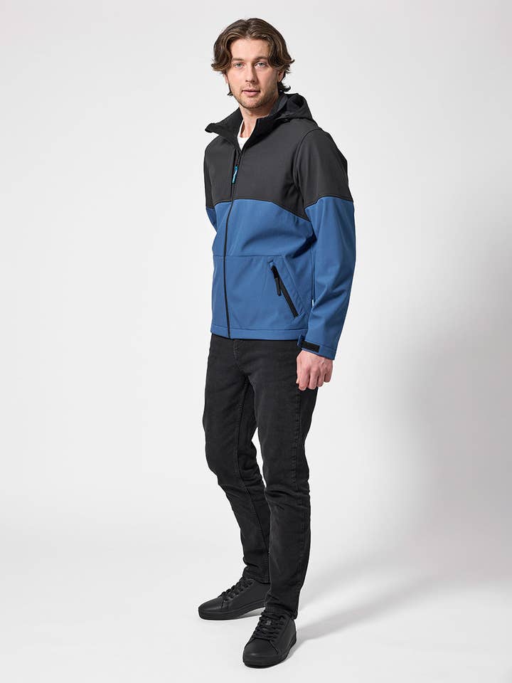 NERO/ BLU BAIA Giacca Softshell Antares in Blu Baia in vendita all'ingrosso su Faire