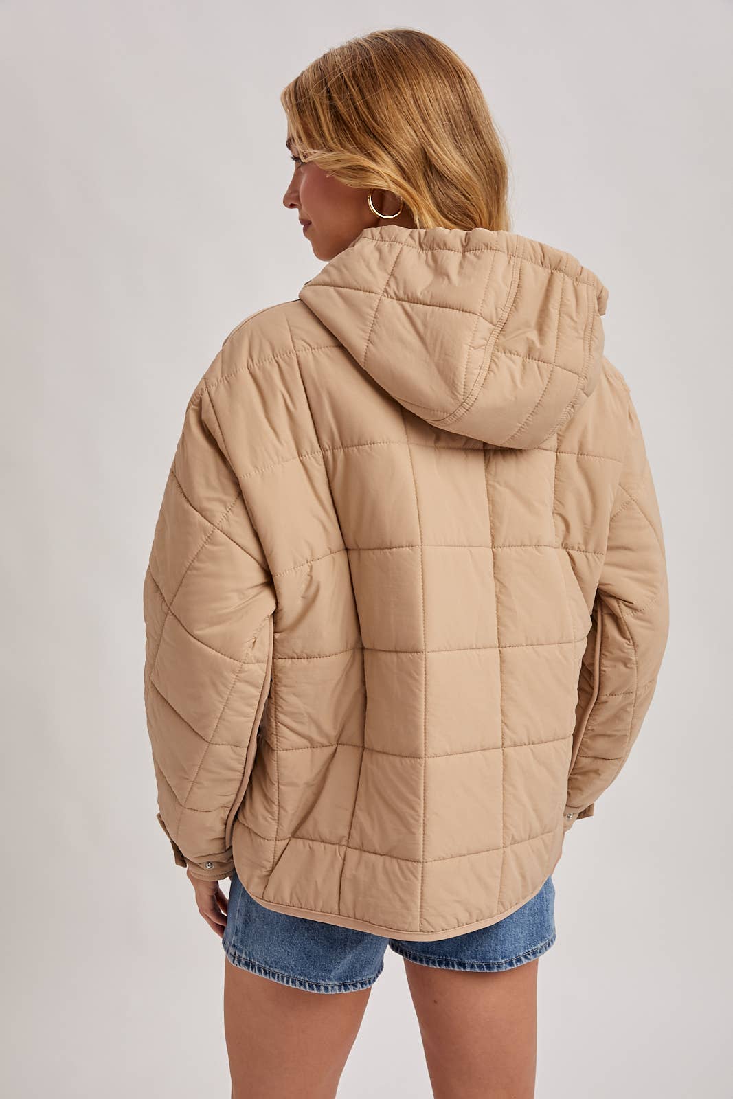 Bluivy - Vente Doudoune – femme - VESTE À CAPUCHE MATELASSÉE ENFILABLE5