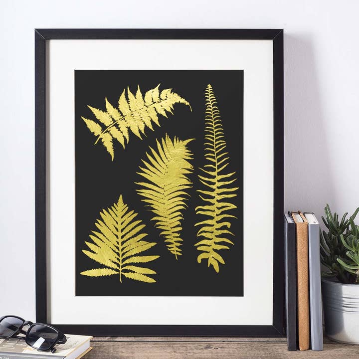 Gold Foil Fern Print for wholesale by Ren Butler Design