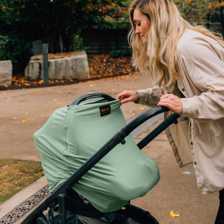 Milk Snob - Wholesale Car Seat Cover - Kids & Baby - LUXE Premium 5-in-1 Multifunctional Cover Sage