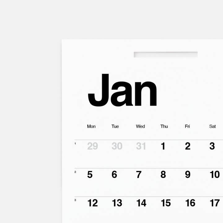KalstoreĀ® - Wholesale Calendar - Minimalist WALL REFILL Calendar 2026Ā 1