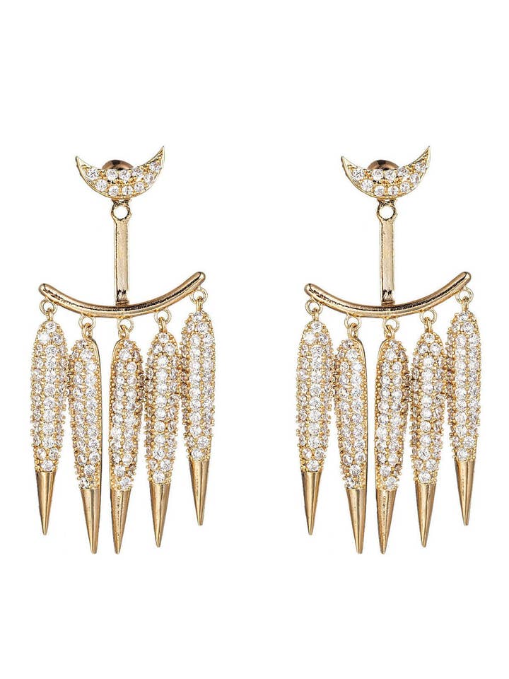 Moon Spike Drop Earrings for wholesale by Eye Candy Los Angeles