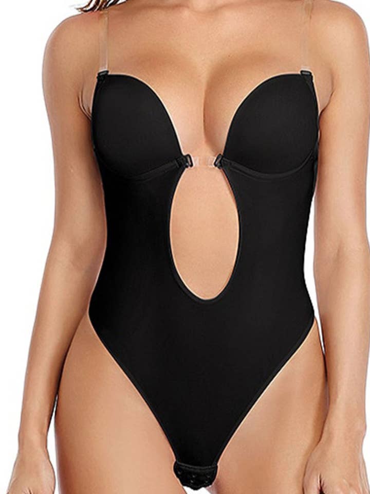 Belle Com'Elle - Wholesale Lingerie Bodysuit - Women's - String Open Back Bodysuit/GU250073