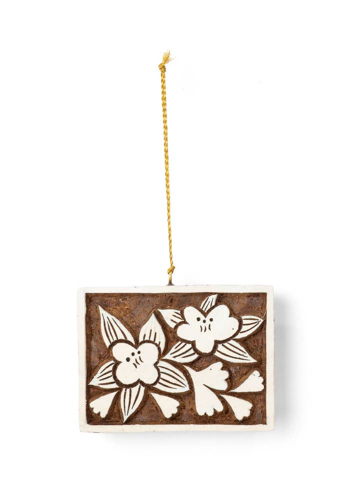 Colorado State Blue Columbine Ornament State Flower for wholesale by Matr Boomie Fair Trade