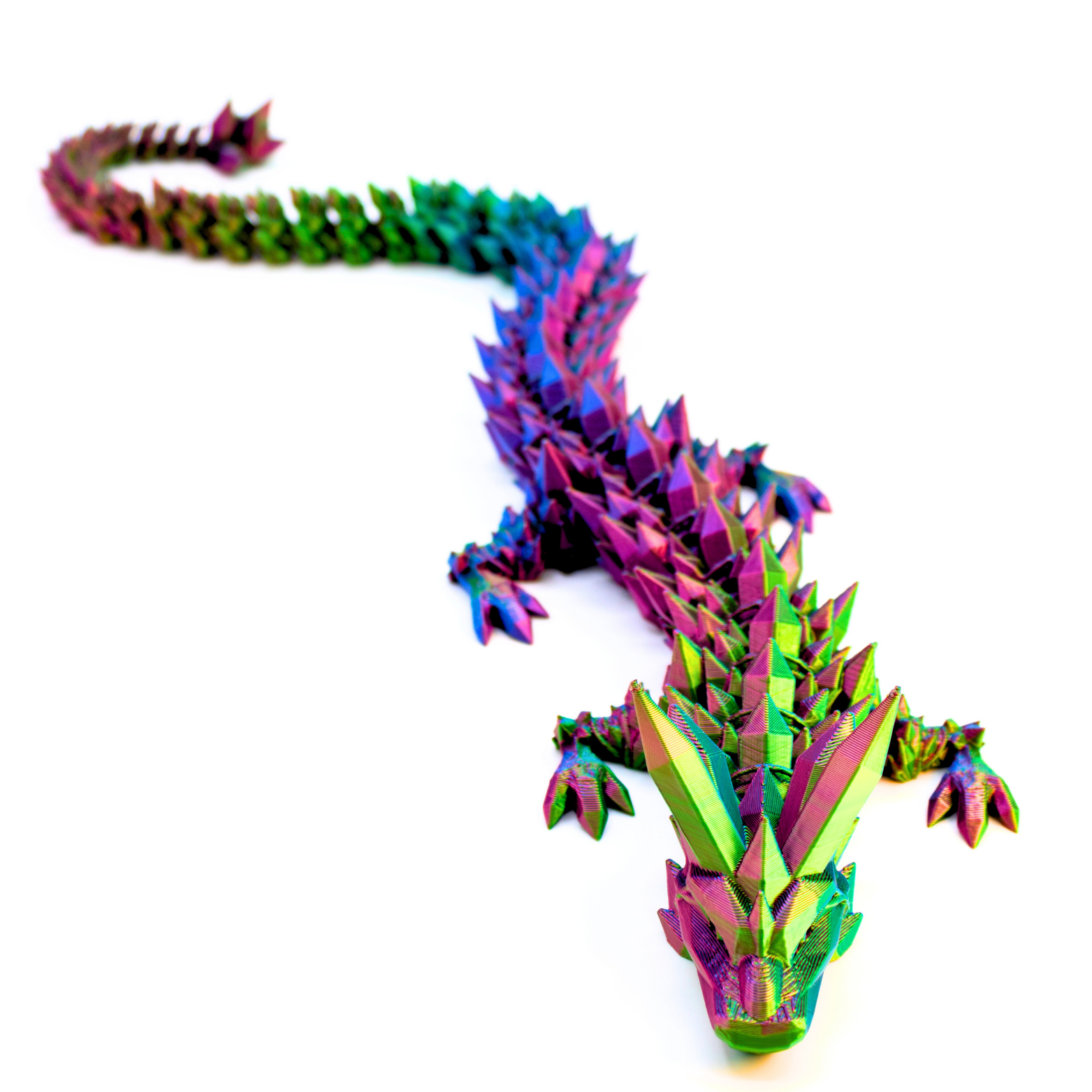 Dragon Fidgets - Wholesale Fidget Toy - Kids - 19IN Crystal Dragon Fidget Toy Decor, 3D Printed32