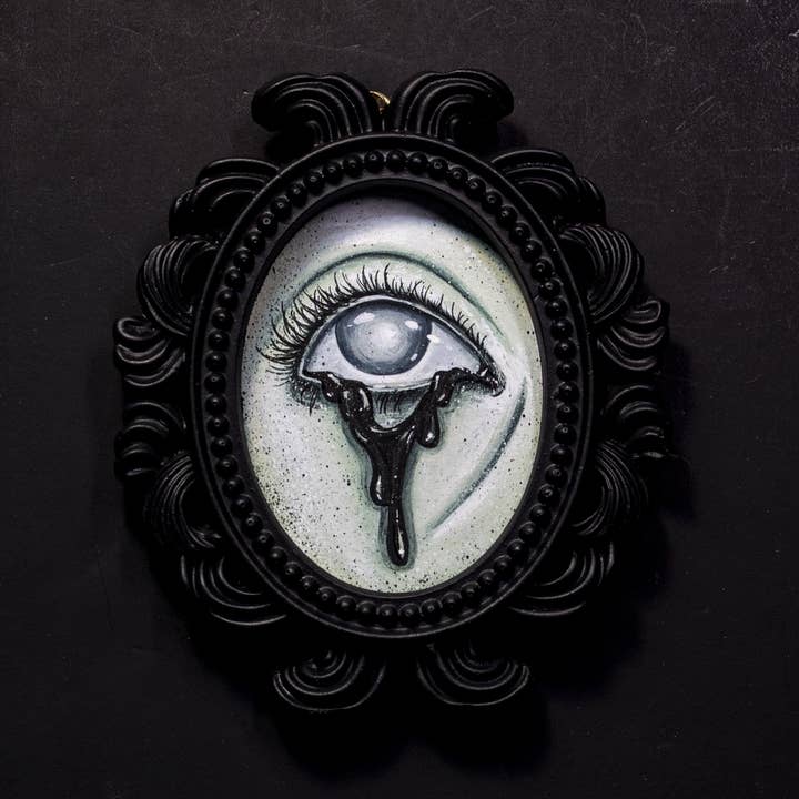 Ghostly Eye 7 Small Framed Print for wholesale by Meagan Meli Illustration