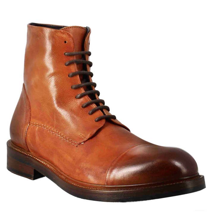 Herren-Amphibienstiefel für Turmspringer aus tanfarbenem gewaschenem Leder für den Großhandel von The Royale Leather