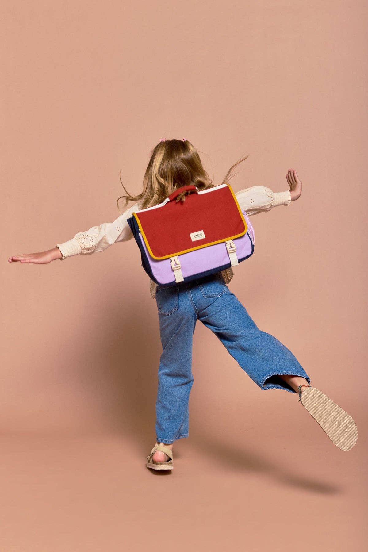 Hindbag - Wholesale Backpack - Kids - Léo Tricolore Terracotta Schoolbag3