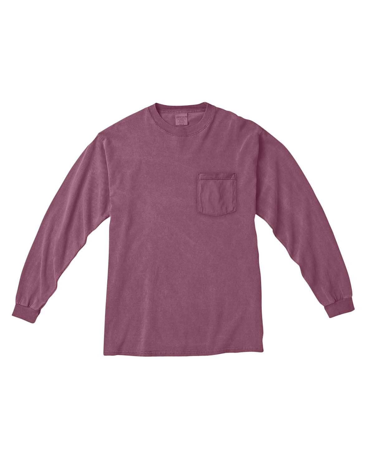 Total Apparel - Wholesale T-Shirt - Men's - Comfort Colors Garment-Dyed Long-Sleeve Pocket T-Shirt C44100