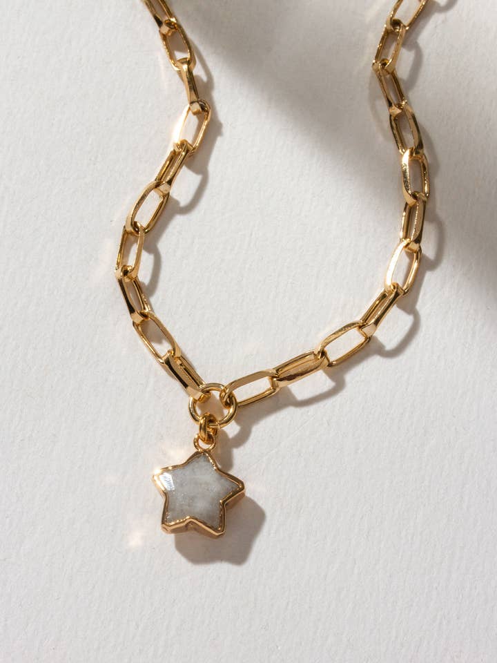 Stellar Paperclip Chain Necklace for wholesale by Luna Norte