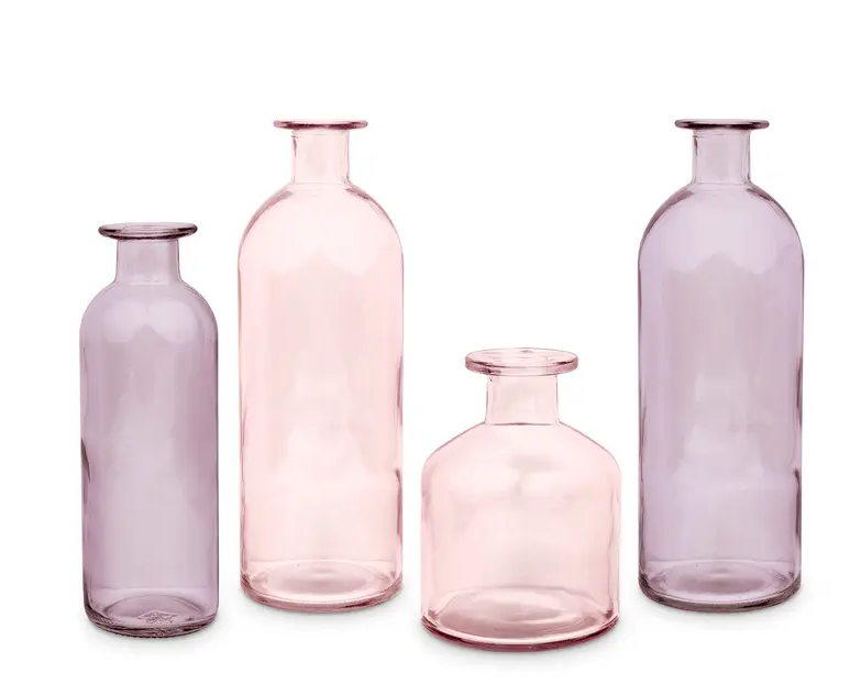 Sweet Home Deco – Großhandel Vasen – Bunte Knospenvasen, verschiedene Glasflaschen, Blumenvasen17