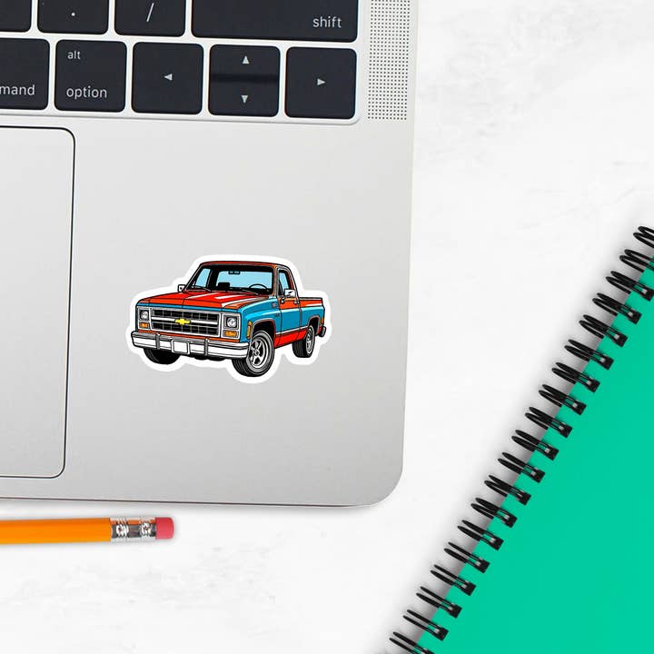 Coyote Color - Wholesale Sticker - Square Body Chevy Truck Premium Die Cut Waterproof Stickers3