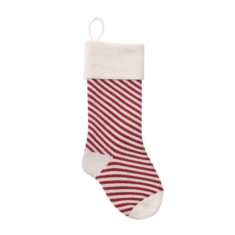 MKS America - Wholesale Holiday Stocking - Diagonal Stripes Christmas Stocking6
