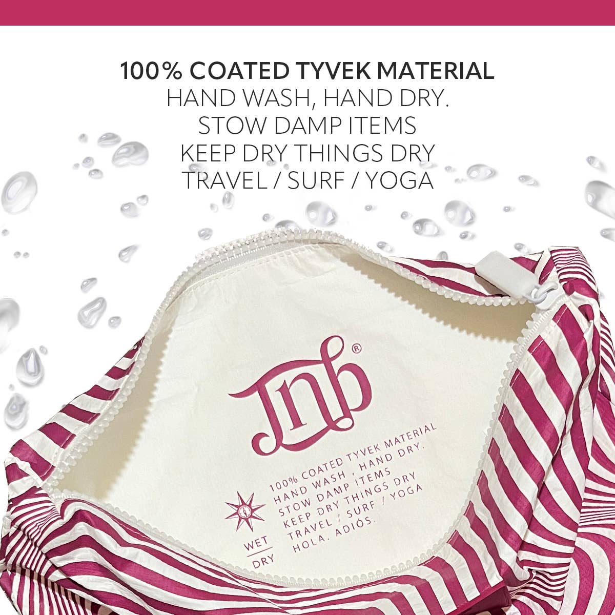 JNBFASHION.COM - Wholesale Pouch - Women's - 100% Coated Tyvek Material Geometric Design Beach Pouch10