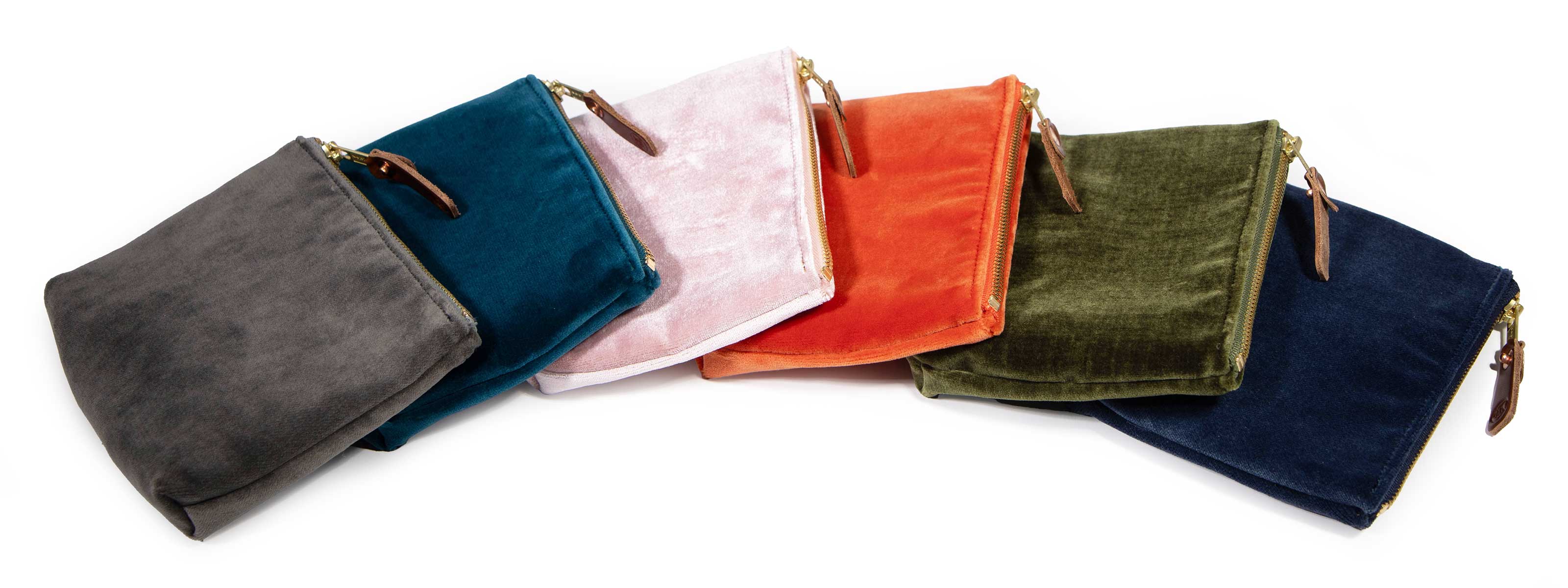 Velvet Jewel Pouch- Cadet Blue for wholesale on Faire2