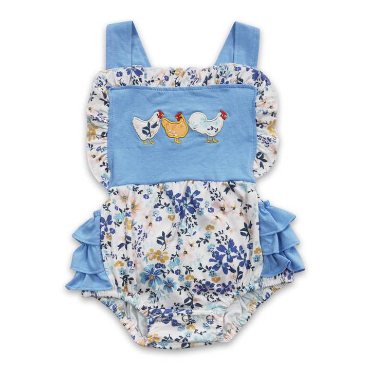 Yawoo Garments - Wholesale Bodysuit (Non-Footed) - Baby - Chicken floral bummies baby girls romper