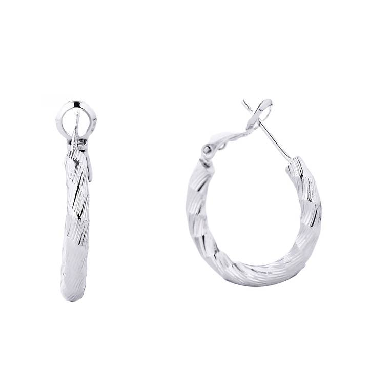Fashion City - Wholesale Hoop Earrings - XXS-14K Gold Dipped Twisted Omega Closure Hoops