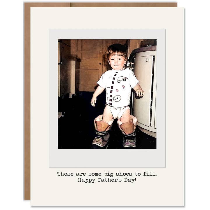 Big Shoes to Fill Father's Day Card for wholesale by Heavenly Debbie