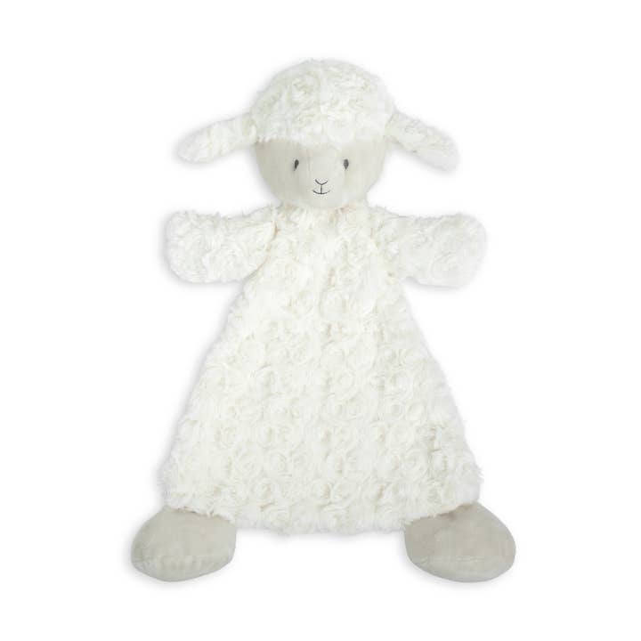 Dolly Lamb Rattle Blankie for wholesale by DEMDACO