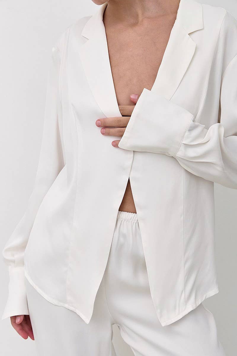 NINEXIS - Vente Haut et bas de pyjama – femme - ENSEMBLE DE PYJAMA DEUX PIÈCES À MANCHES LONGUES AMPLE CWSPJ02885