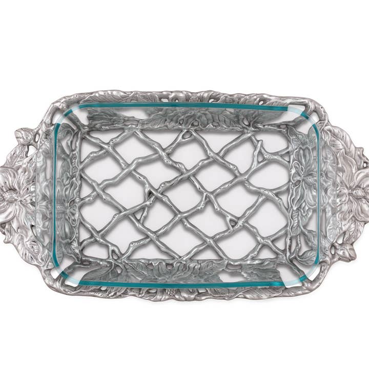 Arthur Court - Wholesale Baking Dish - Magnolia Pyrex Holder 3qt1