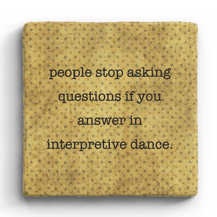 Interpretive Dance - Marble Coaster for wholesale by Paisley & Parsley