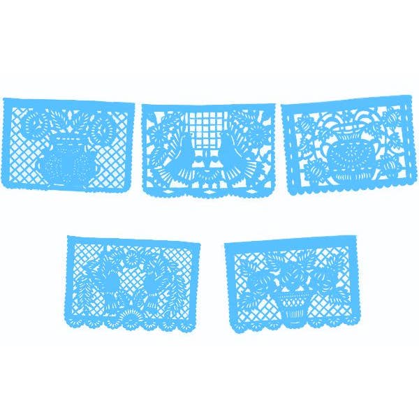 Large Paper Turquoise Picado for wholesale by Amols' Party & Fiesta Favors