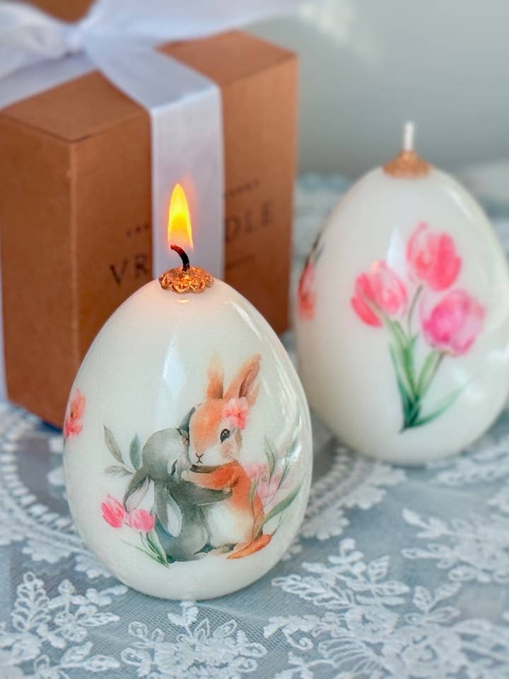 1 pc Easter Bunny Candle - Spring Rabbit Egg Decor for wholesale by VR.candle