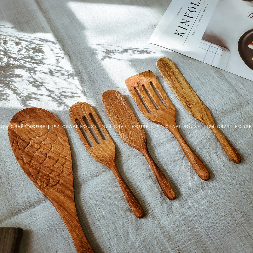 194 Craft House – wholesale Kitchen spoon – Handcarved Wooden Rice Spoon - Rice Paddle - Wooden Spatula2