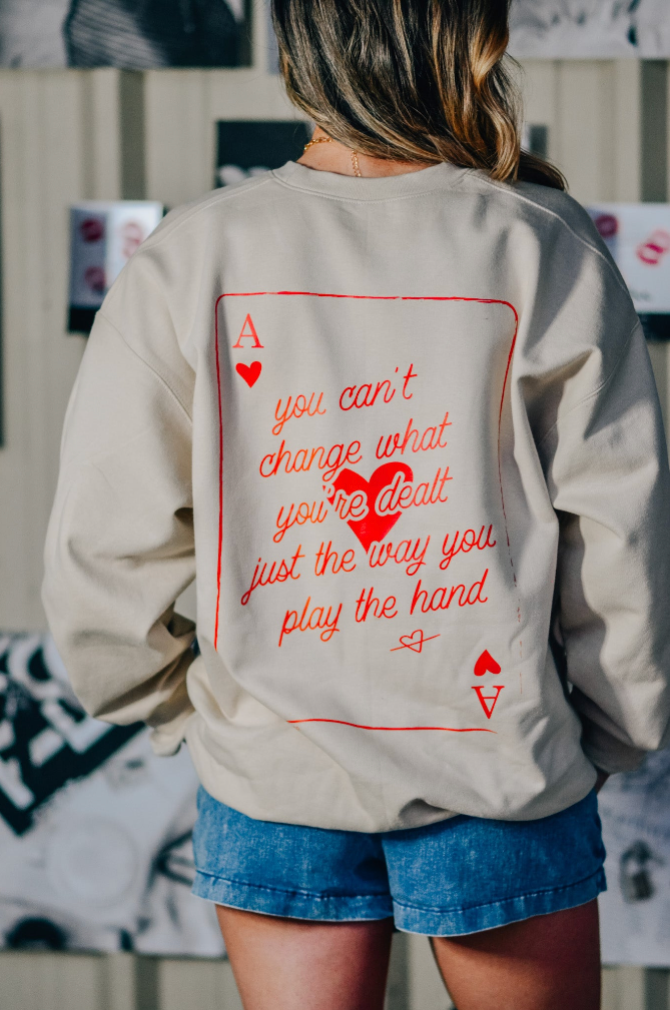 Southern Bliss Co. - Wholesale Graphic Sweatshirt - Women's - Queen of Hearts Sweatshirt4