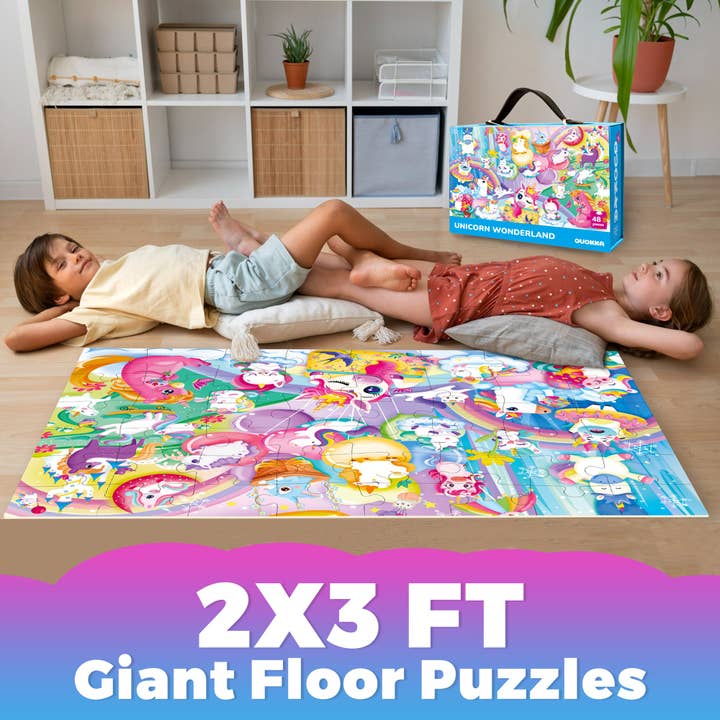 QUOKKA - Wholesale Puzzle - Kids - 2x3 FT Giant Floor Puzzles for Kids Ages 4-6 | Unicorn4