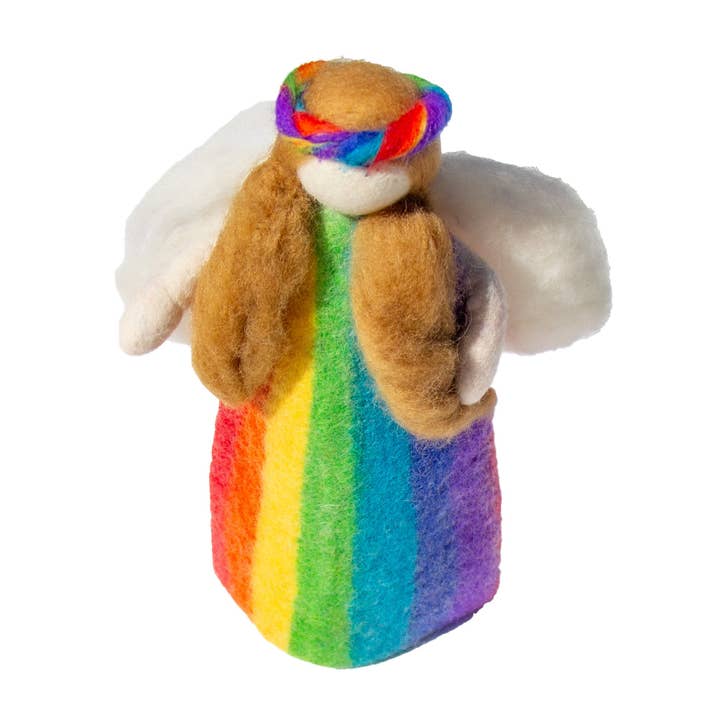 Global Crafts - Wholesale Tree Topper - Rainbow Felt Angel Tree Topper2