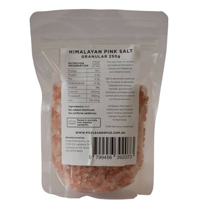 Pickle and Spice - Wholesale Salt - Pickle & Spice Granular Pink Himalayan Salt 250g Per Packet1