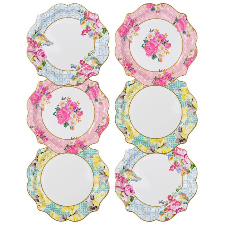 Talking Tables USA - Wholesale Disposable Plate - Floral Plates - 12 Pack | Party Plates |2