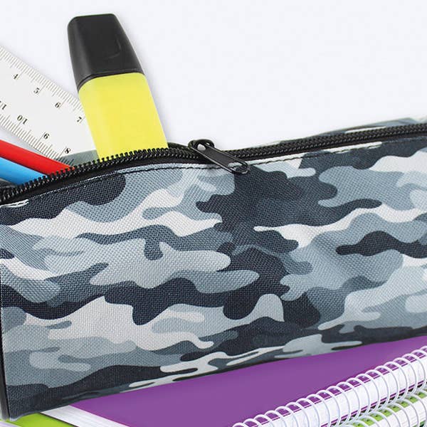Powell Creative Products Ltd – wholesale Pencil case/pouch – Camouflage Pencil Case Camo Grey Barrel