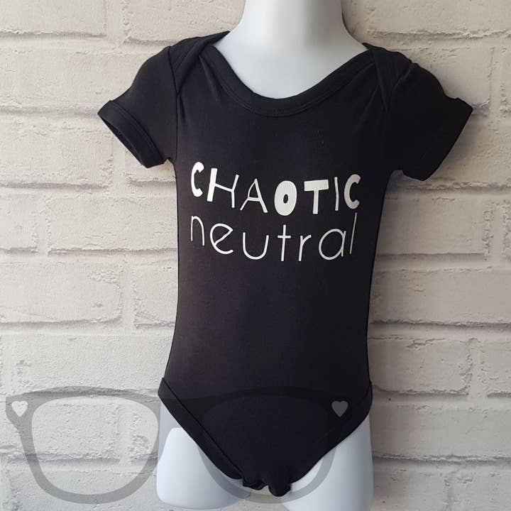 Chaotic Neutral Baby Suit for wholesale by Mini Geek Boutique