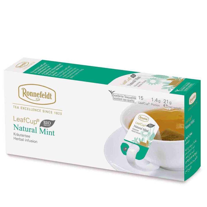 Ronnefeldt LeafCup® Natural Mint® Herbal – 6 × 15 Case
for wholesale by Ronnefeldt USA