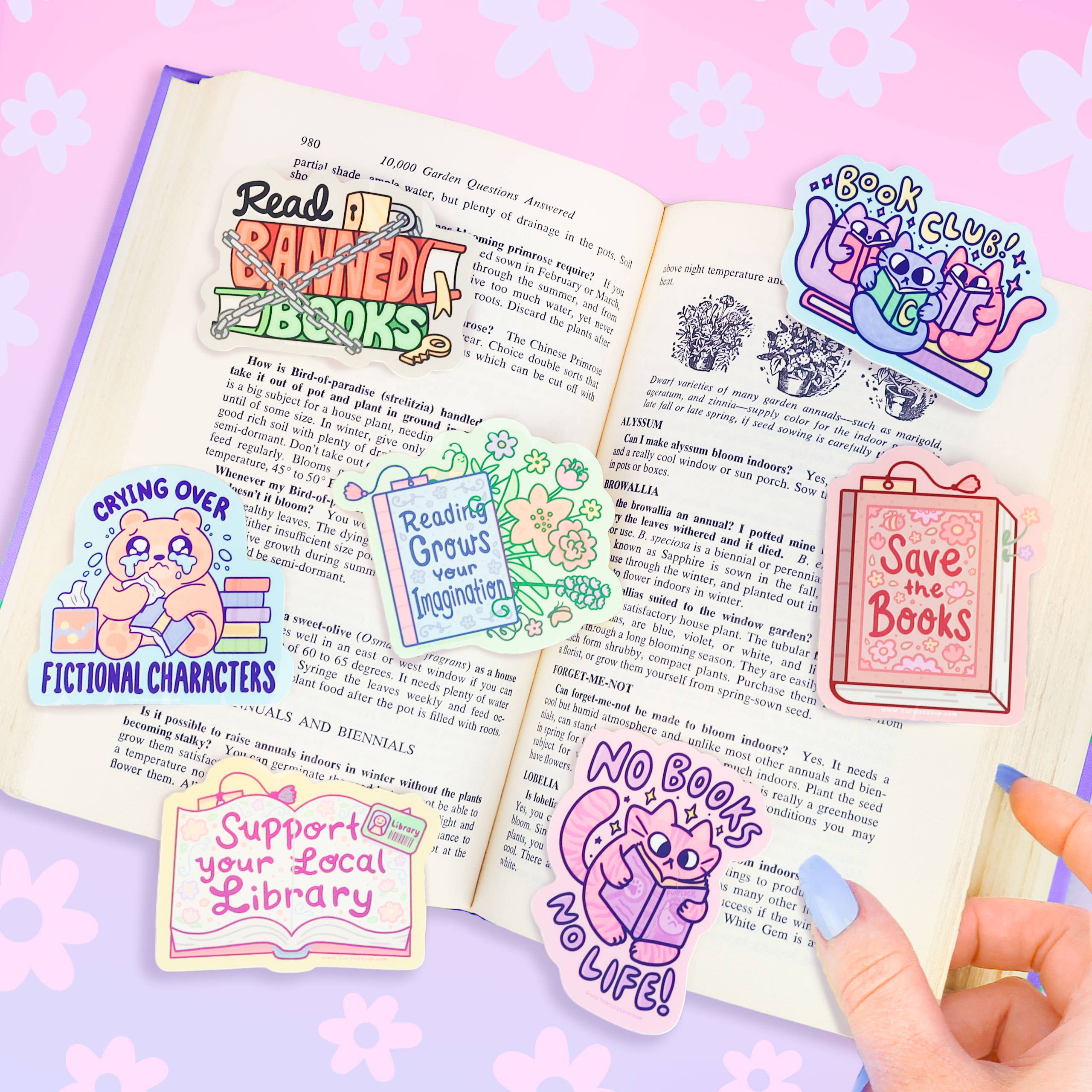 Turtle's Soup - Wholesale Sticker - Reading Grows Your Imagination, Bookish, Vinyl Sticker2