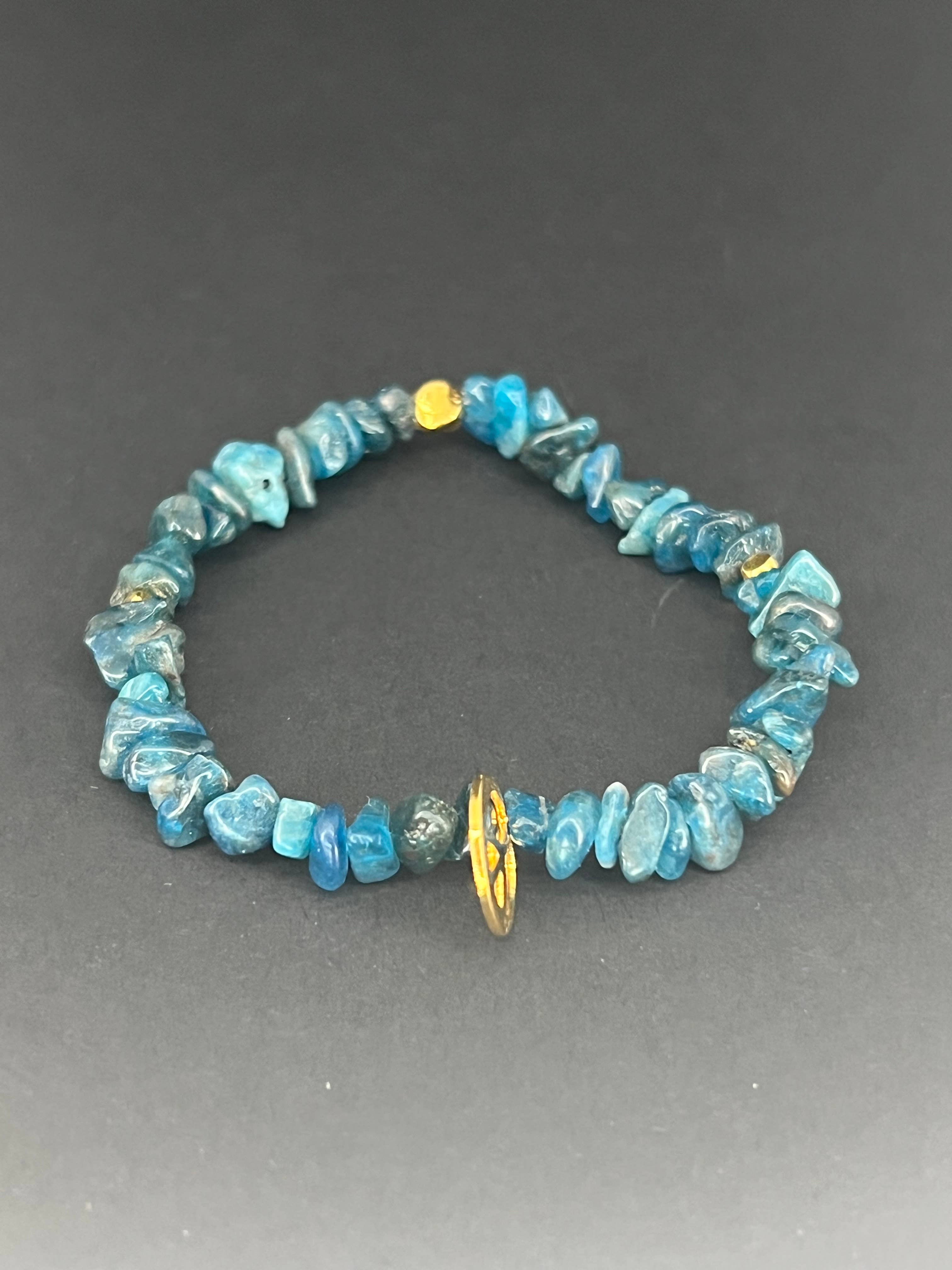 Téha Créations – Großhandel Perlenarmband – Apatit-Chip-Armband1