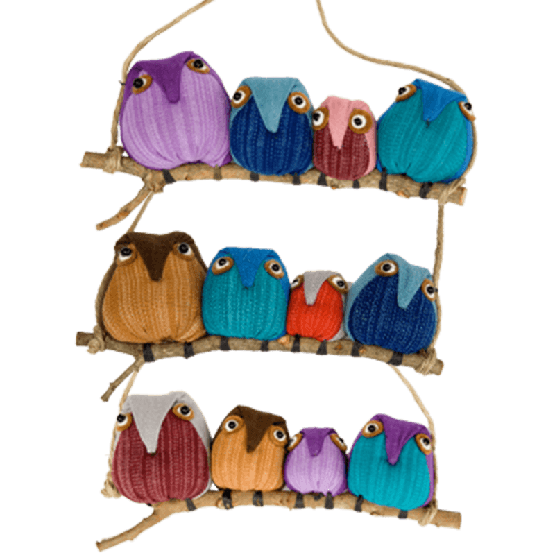Marquet - Wholesale Ornament Set - Family of Owl Christmas Ornaments with Printed Retail Price3