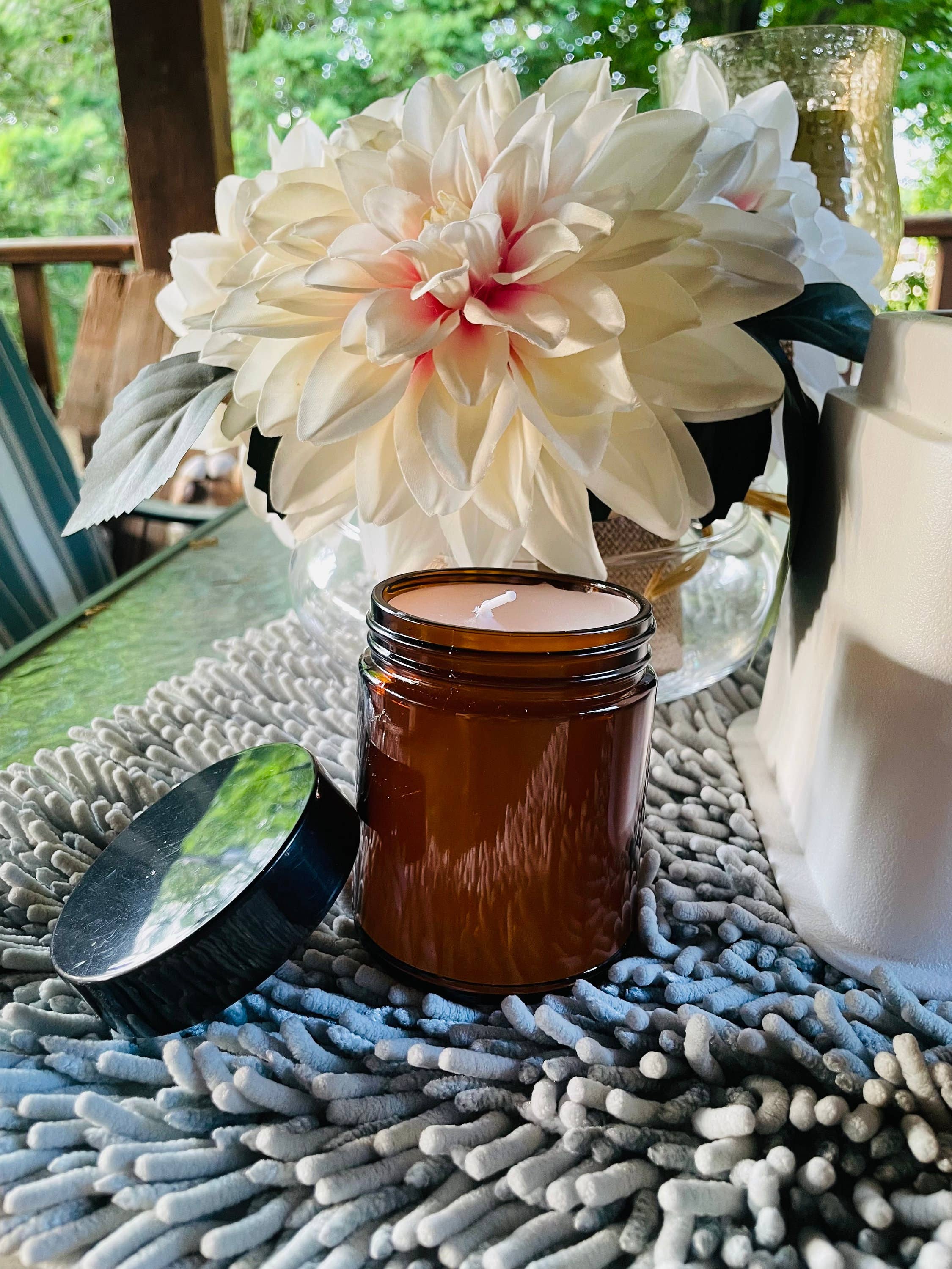 LuvinbyJessica.etsy.com - Wholesale Jar/Filled Candle - Personalized Candles Scented Candle Amber Glass Jars9