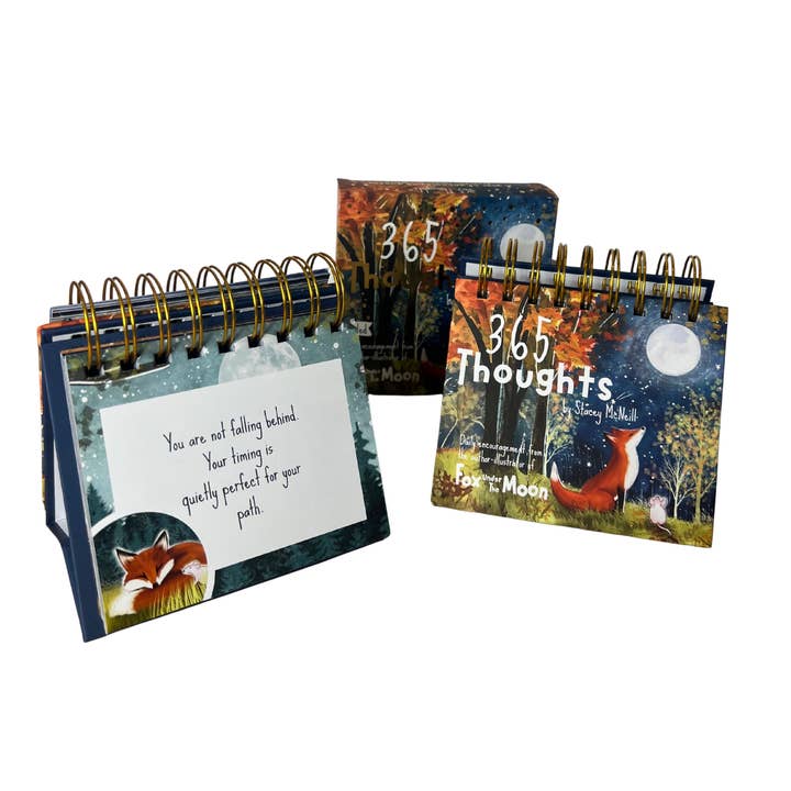 Fox Under The Moon - Wholesale Desk/Tabletop Sign - 365 Thoughts - Daily Encouragement Desktop Flipbook12