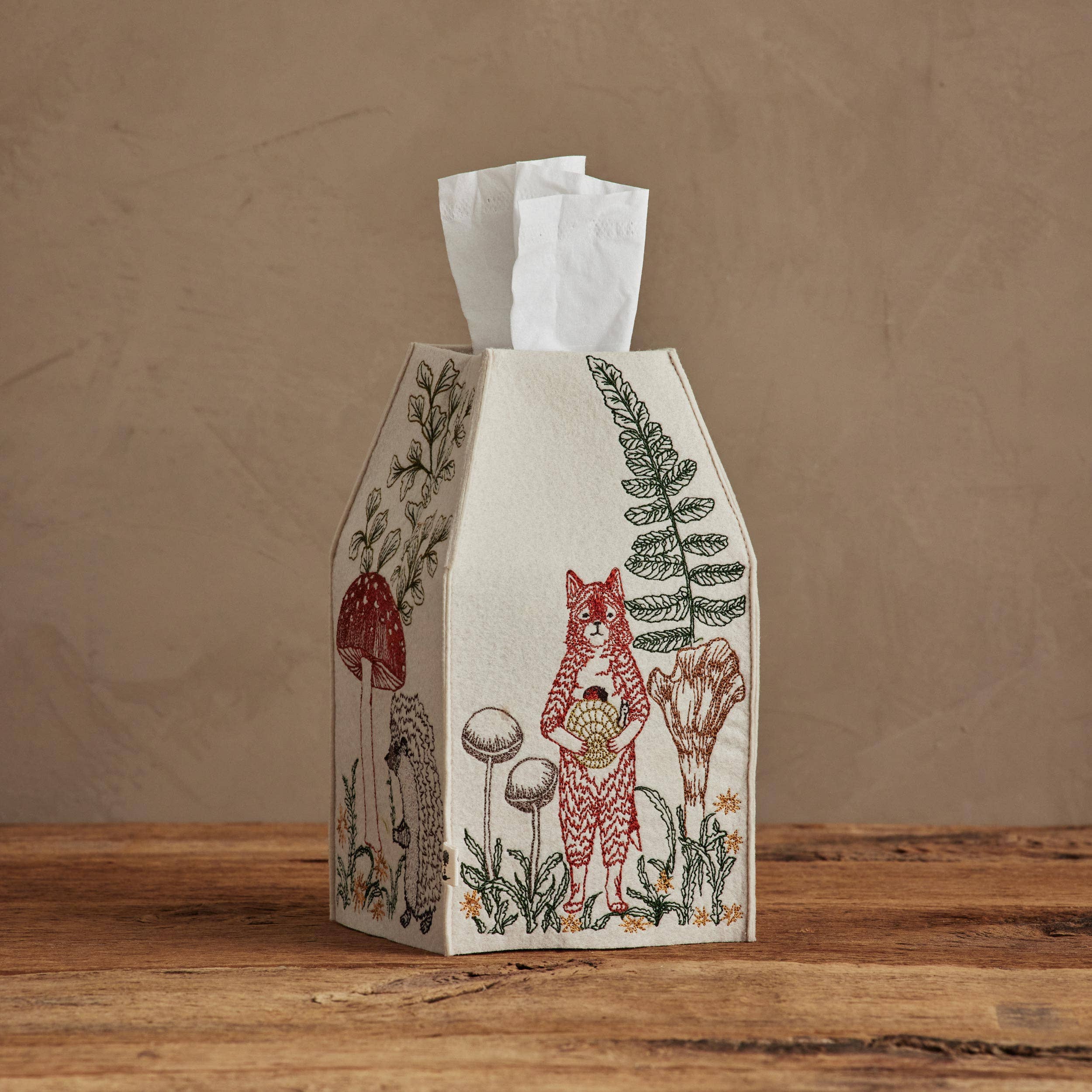 Coral & Tusk - Wholesale Tissue Box - Mushrooms and Ferns Tissue Box Cover0