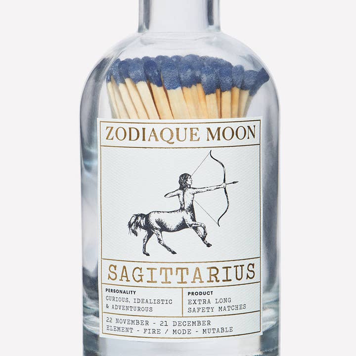 Sagittarius Extra Long Safety Matches for wholesale by Zodiaque Moon