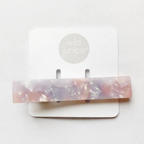 Spring Pink Acrylic Barrette - Little Girls' Side Barrette for wholesale by Wild Juniper