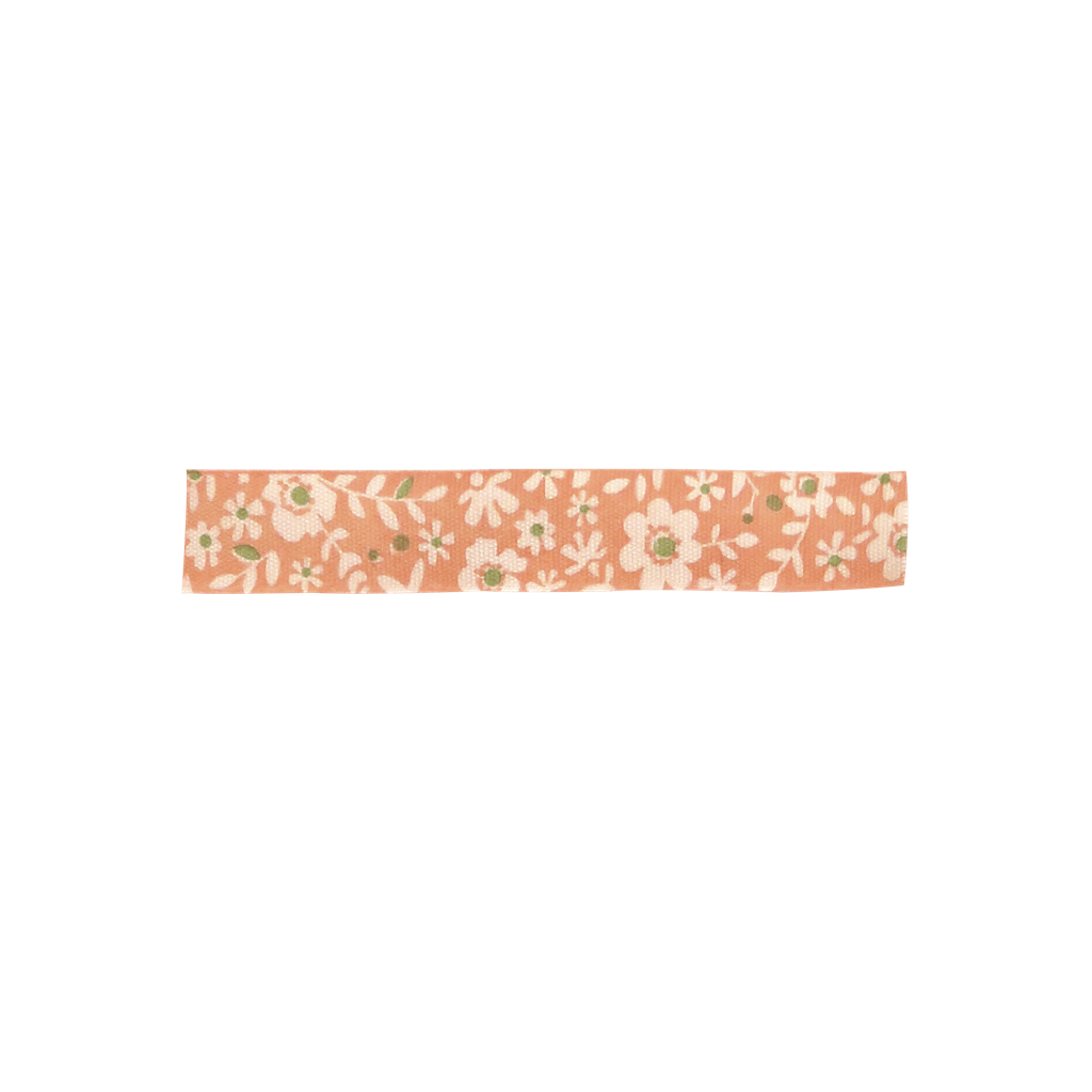 RicebyRice - Wholesale Ribbon - Gift Wrapping - Cotton Ribbon | Peach Flower print1